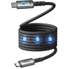 Image de Câble Léopard type USB-C vers USB-C 5 A Magnétique PD 100W 1.2m Iniu Noir