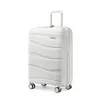 Image de Kono Valise Bagage Cabine 55x40x20cm Rigide Polypropylène Valise de Voyage à 4 roulettes et Serrure TSA 39L Blanc