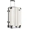 Image de Kono Valise Trolley Grande Taille 75x47x29cm Rigide e Ultra Légère ABS Valise de Voyage à 4 roulettes Valises Beige