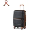 Image de Valise moyenne - BRITISH TRAVELLER - 66 x 44 x 28.5 cm - Coque rigide polypropylène - 4 roulettes 360° - Cadenas TSA