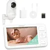 Image de Momcozy Babyphone avec caméra Écran 5.5 Pouces Full HD 1080P Moniteur bébé sans WLAN 5800 mAh Vision Nocturne Claire