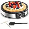 Image de Crêpière électrique snailar 1200 w, 30 cm, noir