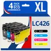 Image de 123consommables - Lc426xl - Pack 4 Cartouches Compatibles Avec Brother Lc 426 Lc426xl Pour Brother M