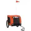 Image de Remorque de vélo pour chien Fafeicy - Orange et noir - Tissu Oxford et fer - Capacité de charge 45 kg