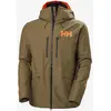 Image de Veste à capuche Helly Hansen Garibaldi 2.0 RECCO Ski Free vert canne orange - M