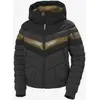 Image de Veste à capuche Helly Hansen Imperial Short Puffy Ski Free gris foncé vert beige femme - L