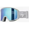 Image de Masque Sweet Protection Durden RIG Reflect RIG gris clair avec verres bleus.