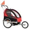 Image de Bon plan Remorque de vélo - JILI HOT - Remorque de Voyage et poussette 2-en-1 noir et rouge Thome8351607