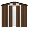 Image de Bon plan Abri de stockage pour jardin - JILI HOT - Cabane à outils Marron 204x132x186cm Acier Thome1350910