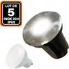 Image de Spot Encastrable - EUROPALAMP - Rond Inox 304 - IP65 - Ampoule GU10 7W - Blanc Neutre 4500K