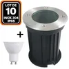 Image de Spot Encastrable - EUROPALAMP - Lot de 10 - Inox 304 - IP65 - Ampoule GU10 5W Blanc Neutre 4500K
