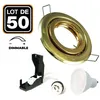 Image de 50 Spots Dimmable encastrable orientable DORÉE C avec GU10 LED de 6W eqv. 56W Blanc Chaud 3000K