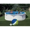Image de Kit piscine acier blanc Gré Fidji ronde 480 x 122 m + Bâche hiver