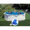 Image de Kit piscine acier blanc Gré Atlantis ronde 480 x 132 m + Bâche à bulles