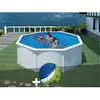 Image de Kit piscine acier blanc Gré Fidji ronde 370 x 122 m + Bâche hiver