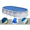 Image de Kit piscine acier blanc gré fidji ovale 6,34 x 3,99 x 1,22 m + bâche hiver + bâche à bulles + tapis de sol