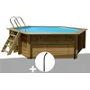 Image de Kit Piscine Bois Gré Vanille 2 Ø 4,00 X 1,19 M