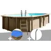 Image de Kit Piscine Bois Gré Safran 2 6,20 X 3,95 X 1,36 M