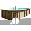Image de Kit Piscine Bois Gré Safran 2 6,20 X 3,95 X 1,36 M