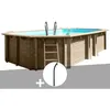 Image de Kit piscine bois Gré Safran 2 620 x 395 x 136 m + Douche