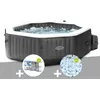 Image de Kit Spa Gonflable Intex Purespa Carbone Octogonal Bulles Et Jets 4 Places