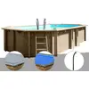 Image de Kit Piscine Bois Gré Safran 2 6,20 X 3,95 X 1,36 M