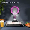 Image de Hotte de cuisine de bureau - VVIKIZY - Portable - 2 vitesses - Noir violet - ABS - 21x35x16cm