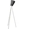 Image de NORTHERN LIGHTING lampadaire OSLO WOOD (Diffuseur noir, base en nickel satiné - Métal et tissu)