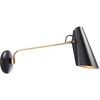 Image de NORTHERN LIGHTING lampe murale applique BIRDY WALL (Noir / Laiton - Métal)