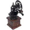 Image de Moulin à café manuel - QIILU - Style rétro - Bois et fer - Réglage de la finesse - 993g