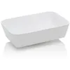 Image de Vasque À Poser Résine Blanche Opaque Doblun L 55 X P 35 Cm