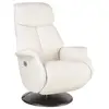 Image de Fauteuil relax électrique en cuir deux moteurs HAMBO2FTECBLAN