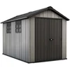 Image de Abri de Jardin en Résine Imitation Bois 8m2 Gris Oakland 7511 KETER