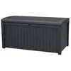 Image de Keter Coffre de rangement Bornéo coffre en résine résistant aux intempéries Gris - 416L - 129.5 x 70 x 62.5 cm