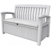 Image de Coffre de jardin - Chalet & Jardin - 227L - Résine - Marron - Banc et rangement verrouillable