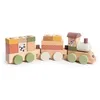 Image de Tiny Love Train jouet en bois Trieur de formes en bois avec 3 wagons et 14 blocs de jeu empilables Dès 18 mois Boho Chic