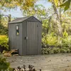 Image de Abri de jardin KETER Darwin 46 en resine aspect bois Gris - 23 - 125.8x184.5x205 cm