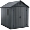 Image de Abri Jardin Résine Aspect Bois Darwin 68 4 M² - Gris