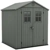 Image de Keter Abri de Jardin Darwin 6 x 6 cm Finition Effet Bois Couleur Vert Sauge 33 m² 190 x 183 x 221 H cm