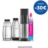Image de Machine à eau pétillante DUO + 2 carafes en verre 1L + 2 bouteilles 1L noire SODASTREAM