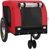 Image de FYDUN Remorque de vélo pour animaux de compagnie rouge et noir 92428