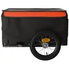 Image de Remorque pour vélo noir et orange 30 kg fer - CUQUE -Dimensions : 120 x 54 x 44 cm (L x l x H)