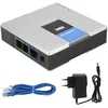 Image de Gateway Passerelle VoIP Adaptateur Tlphonique Internet 2 Ports Protocole SIP V2 avec Cble Rseau pour Linksys PAP2T EU YYV
