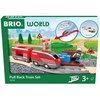 Image de Circuit Train En Bois Brio 28 Pièces Rouge Et Gris 36102