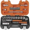 Image de Coffret cliquet et douilles - BAHCO - S330 - 34 pièces - 1/4 & 3/8 - Rallonges 75/150 mm