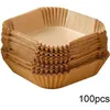 Image de INF Papier sulfurisé pour friteuse à air feuille antiadhésive 100 pièces La nature