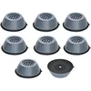 Image de INF Pieds anti-vibrations pour lave-linge/sèche-linge Gris 8-pack