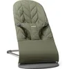 Image de BabyBjörn Transat Bliss Cadre gris foncé Coton Mix Tissé Matelassage Pétale Vert foncé