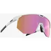 Image de Lunettes Bliz Fusion blanches avec verres roses.