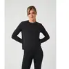 Image de T-shirt manches longues femme Björn Borg Feather Noir 10003730-BK001